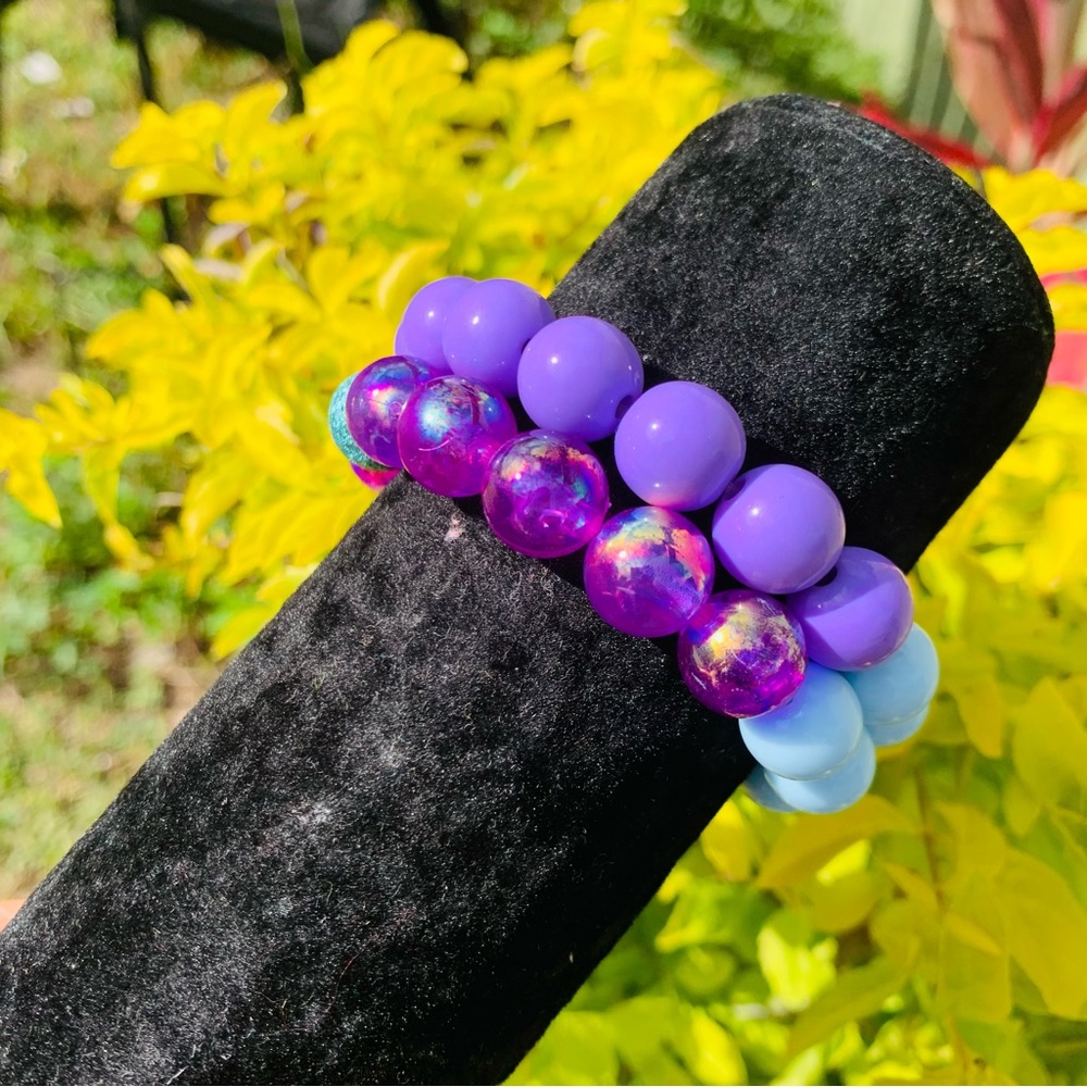 Purple beaded bracelet